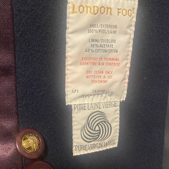 Vintage London Fog navy blue wool coat - Picture 3 of 10